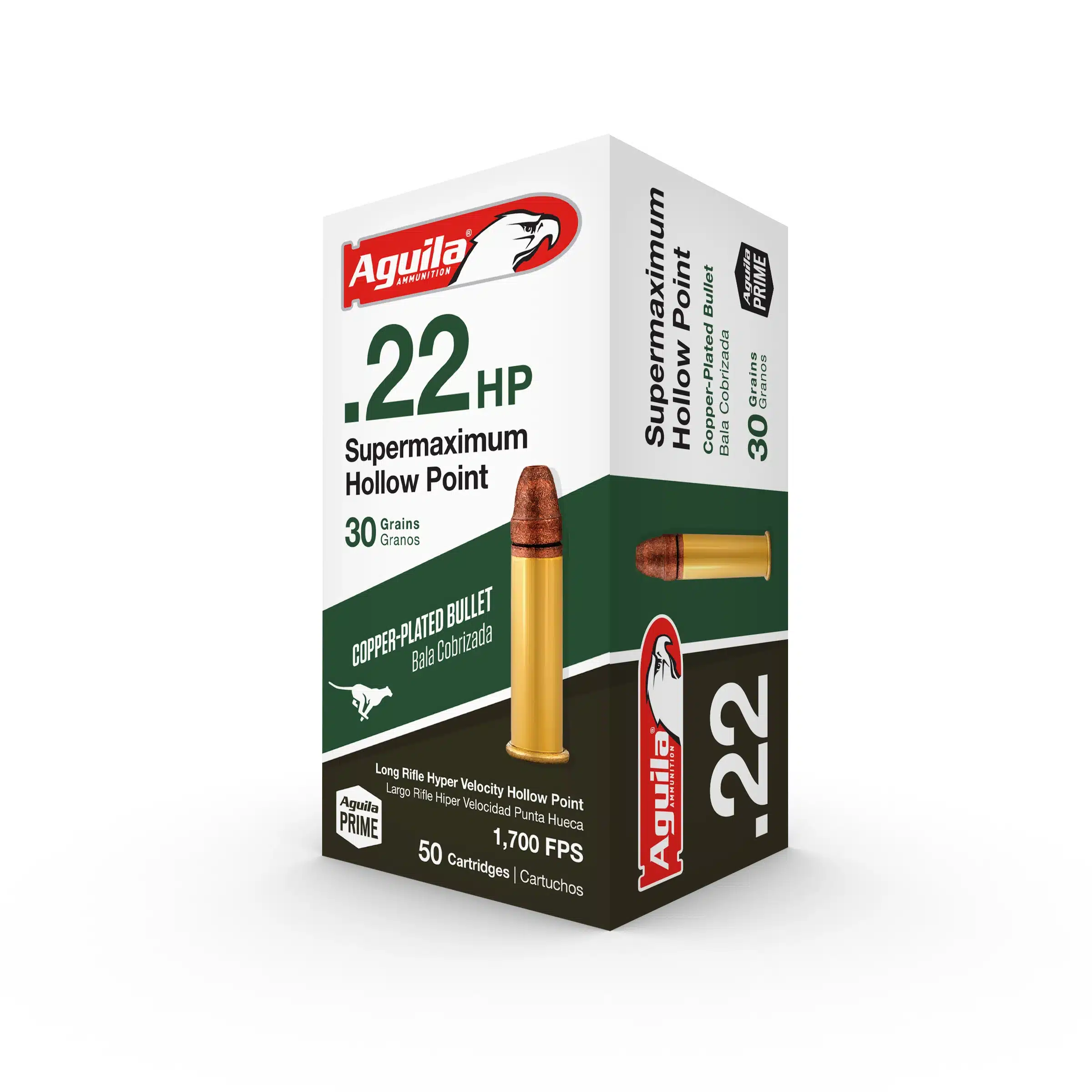 Aguila-22LR-Supermaximum-HP Aguila Ammunition <br><b> Supermaximum Hollow Point 30gr </b><br>.22 lr | 1