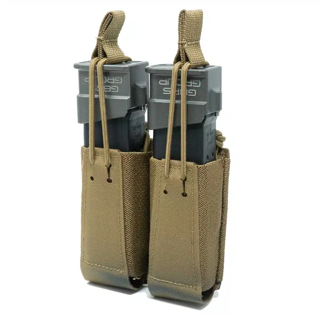 GBRS GROUP Double Pistol Magazine Pouch - Bungee Retention GBRS GROUP Double Pistol Magazine Pouch - Bungee Retention