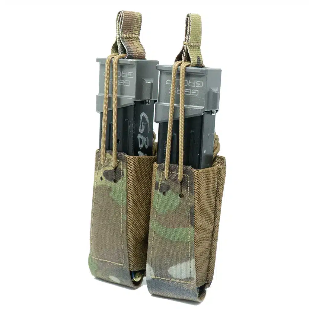 GBRS GROUP Double Pistol Magazine Pouch - Bungee Retention GBRS GROUP Double Pistol Magazine Pouch - Bungee Retention