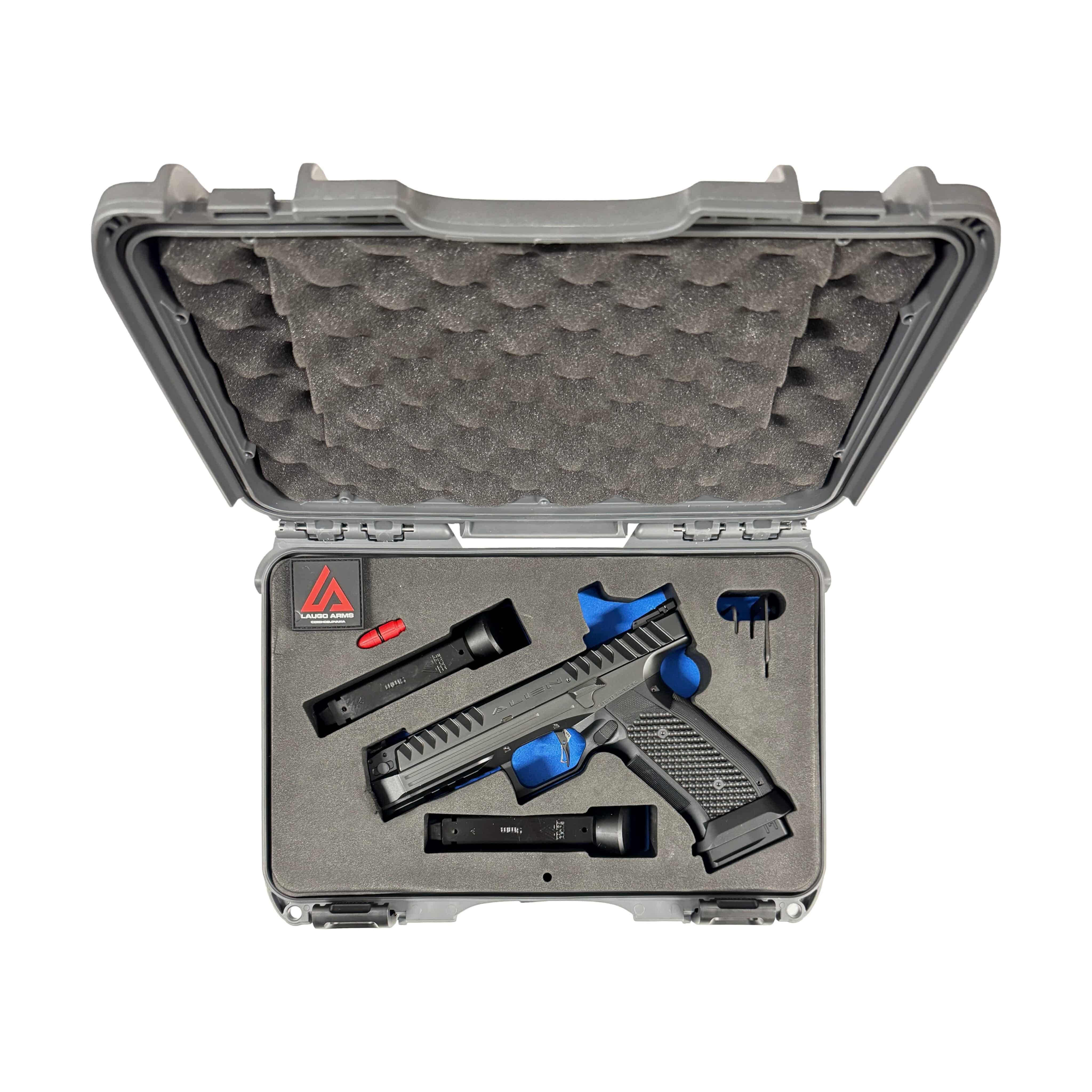 Gebraucht Laugo Arms Alien Performance Treaded Edition & B&T Schalldämpfer 9mm Para Gebraucht Laugo Arms Alien Performance Treaded Edition & B&T Schalldämpfer 9mm Para