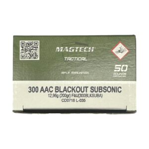 Magtech <br><b>Subsonic FMJ | 13g | 200grs </b><br>.300AAC Blackout |