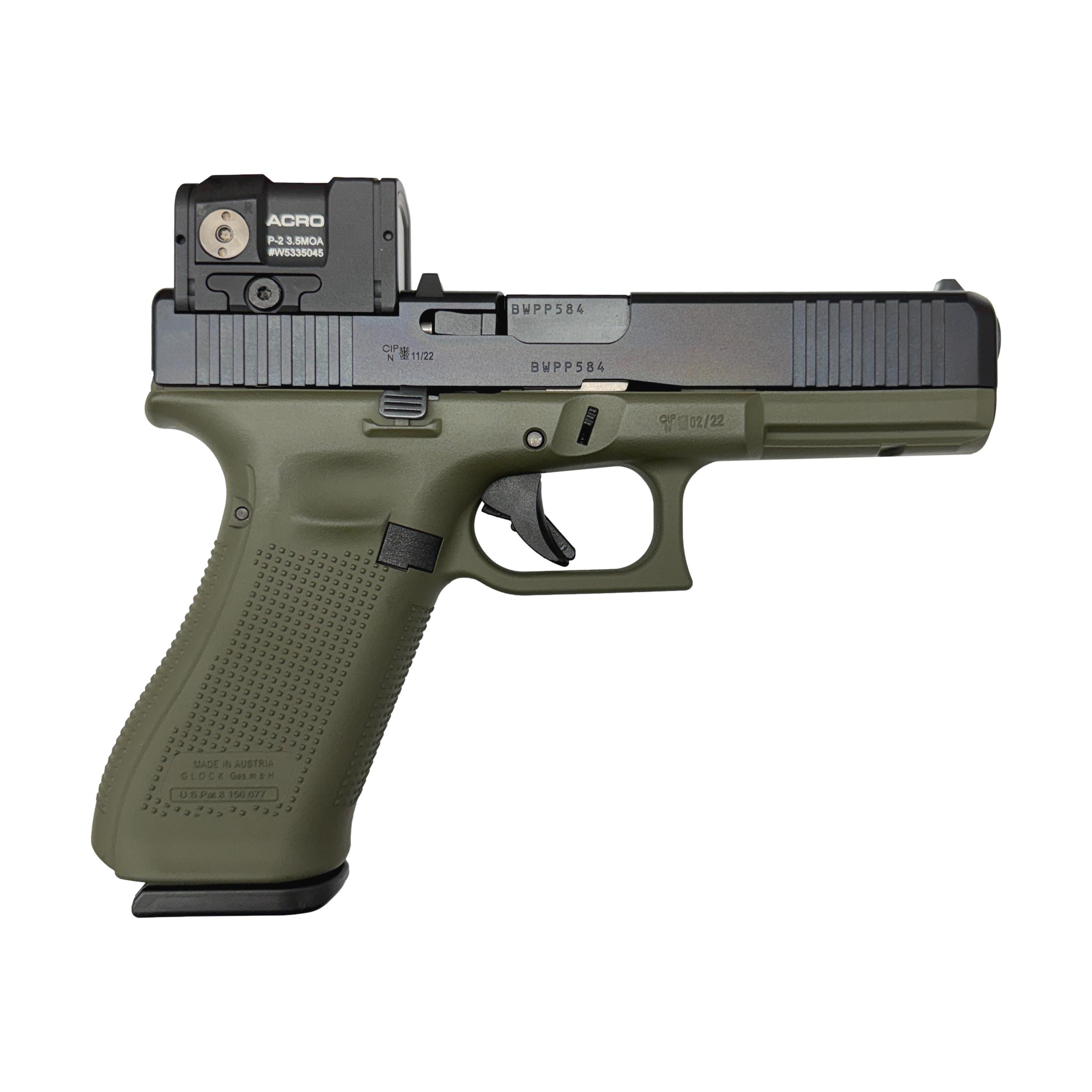 GLOCK G17 Gen5 ACRO-CUT OD Green 9mm Para GLOCK G17 Gen5 ACRO-CUT OD Green 9mm Para
