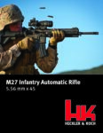 M27-Product-Sheet-NOV-4-2011 Heckler & Koch <br><b>M27 IAR (M38) | 16.5″ | Vollautomat </b><br> 5.56x45mm 2