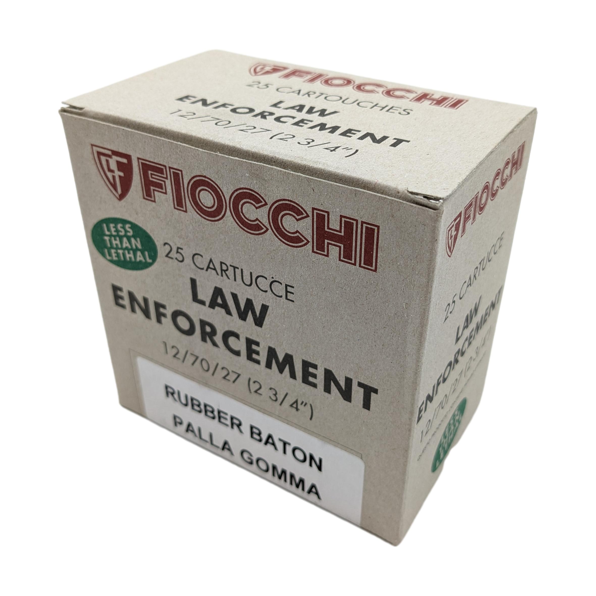 Fiocchi Law Enforcement Rubber Batton12/70 25 Schuss Fiocchi Law Enforcement Rubber Batton12/70 25 Schuss