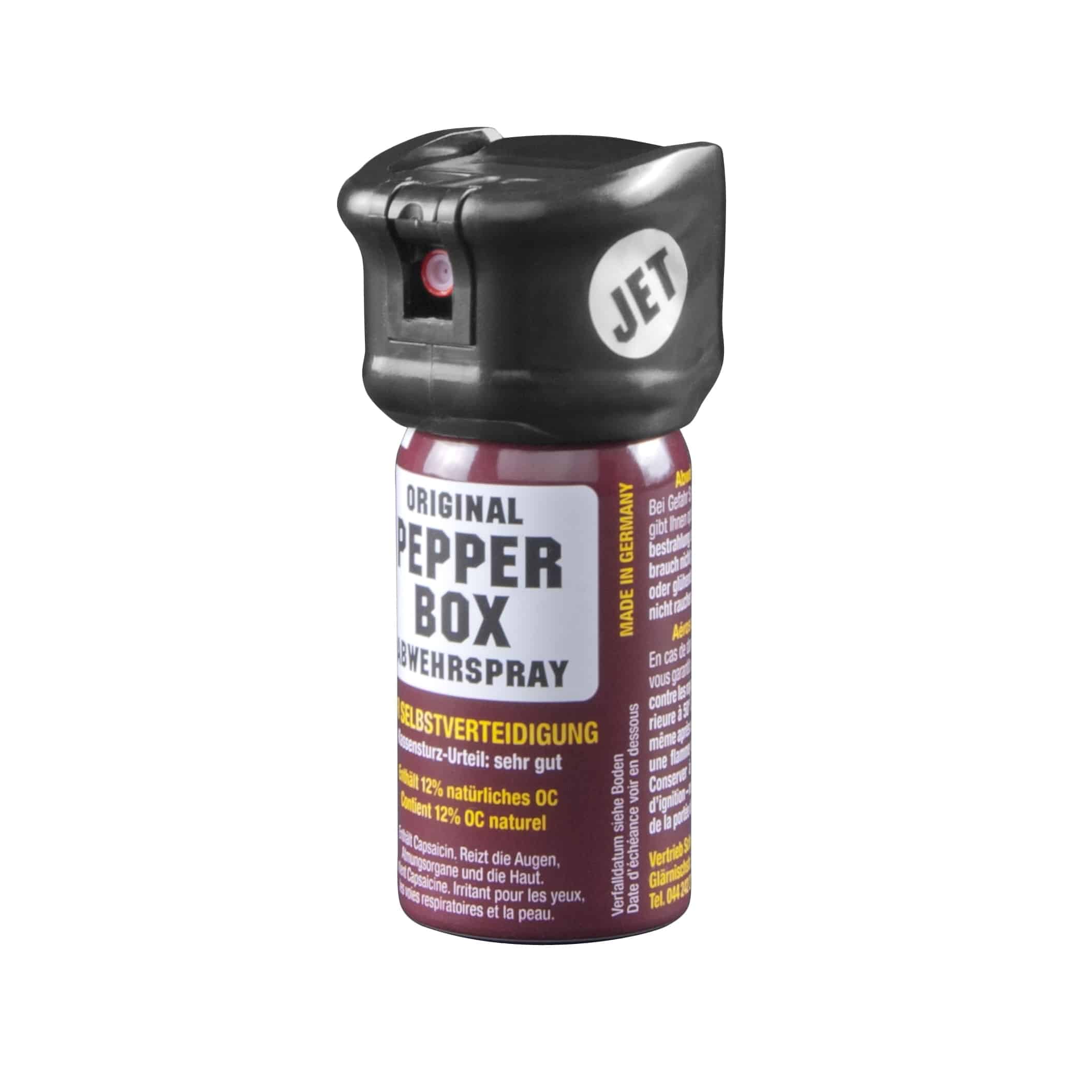 Pepper-Box klein, 40 ml mit Strahl Flip-Top Kappe Pepper Box <br><b>Pfefferspray klein mit Strahl </b><br> 40ml 1