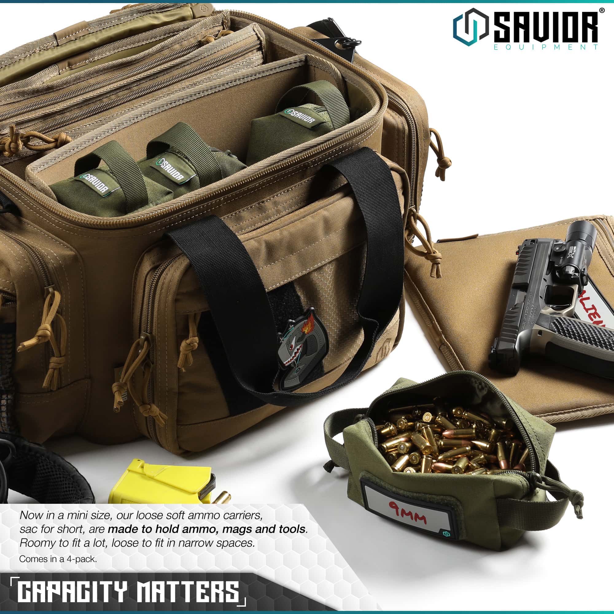 Savior Equipment <br><b>SOFT AMMO CARRIER </b><br>LOOSE SAC MINI | 4 Pack 2