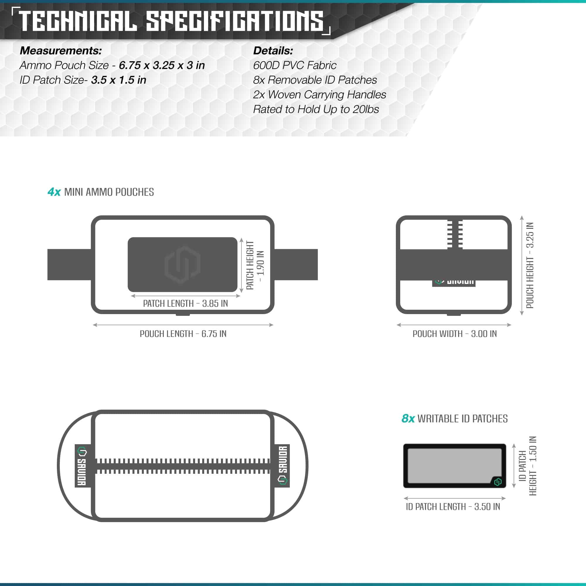 Savior Equipment <br><b>SOFT AMMO CARRIER </b><br>LOOSE SAC MINI | 4 Pack 3