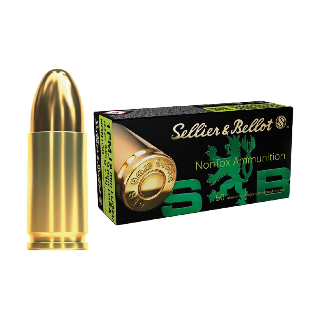 Sellier & Bellot <br><b>TFMJ (NonTox) | 8g | 124grs </b><br>9mm Para | 2