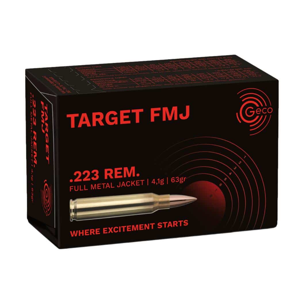 GECO Target FMJ .223 Rem. 4.1g 63gr 50 Schuss GECO Target FMJ .223 Rem. 4.1g 63gr 50 Schuss