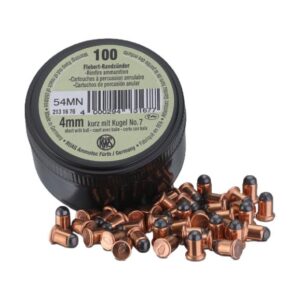 RWS Randfeuerpatrone 4mm Kurz mit Kugel No.7