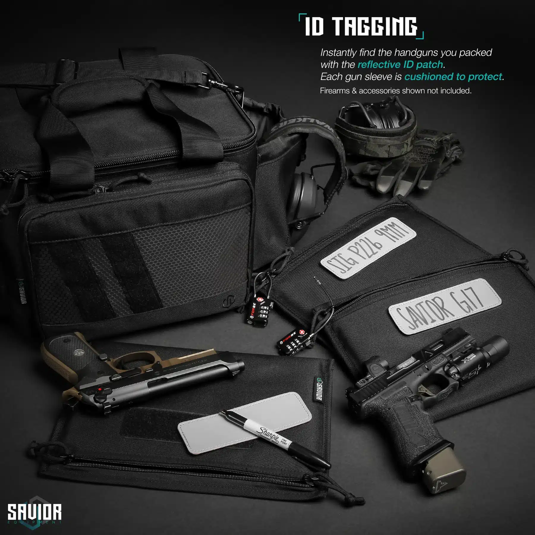 hc-ra3gun-spare-3pc-bk-3_1800x1800 Savior Equipment <br><b>Pistol Sleeve 3 Stück </b><br> zu Specialist - Range Bag 10