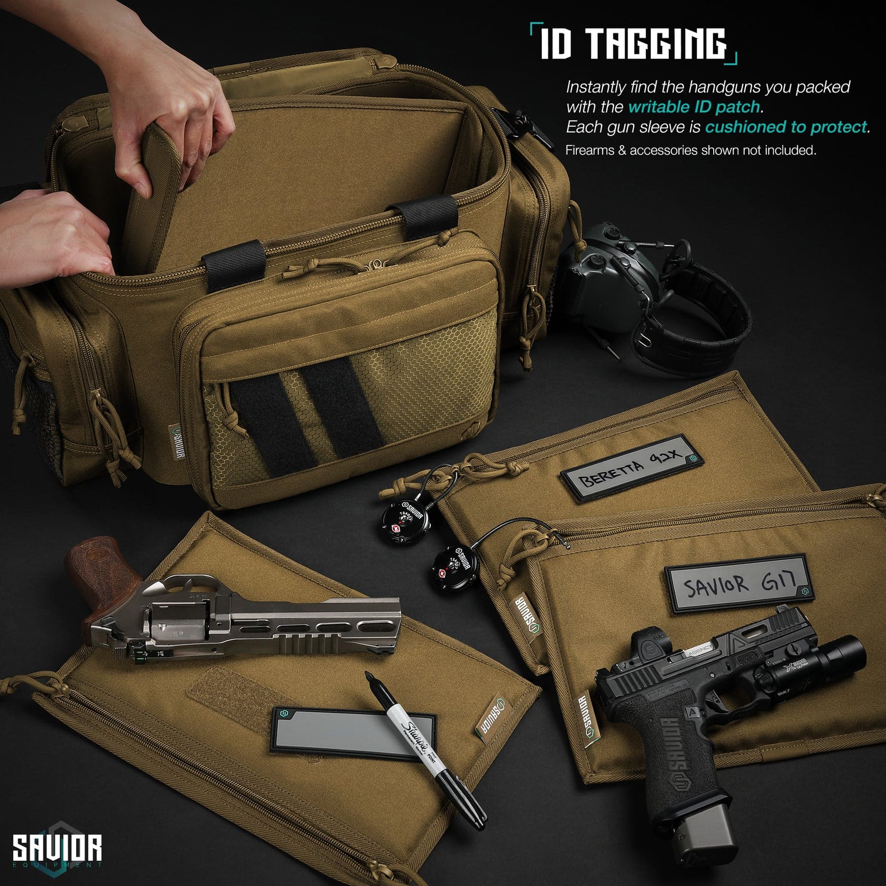 hc-ra3gun-spare-3pc-tn-3_1800x1800 Savior Equipment <br><b>Pistol Sleeve 3 Stück </b><br> zu Specialist - Range Bag 7
