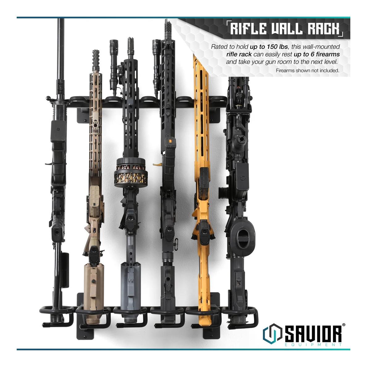 Savior Equipment Rifle Wall Rack 6 Slot