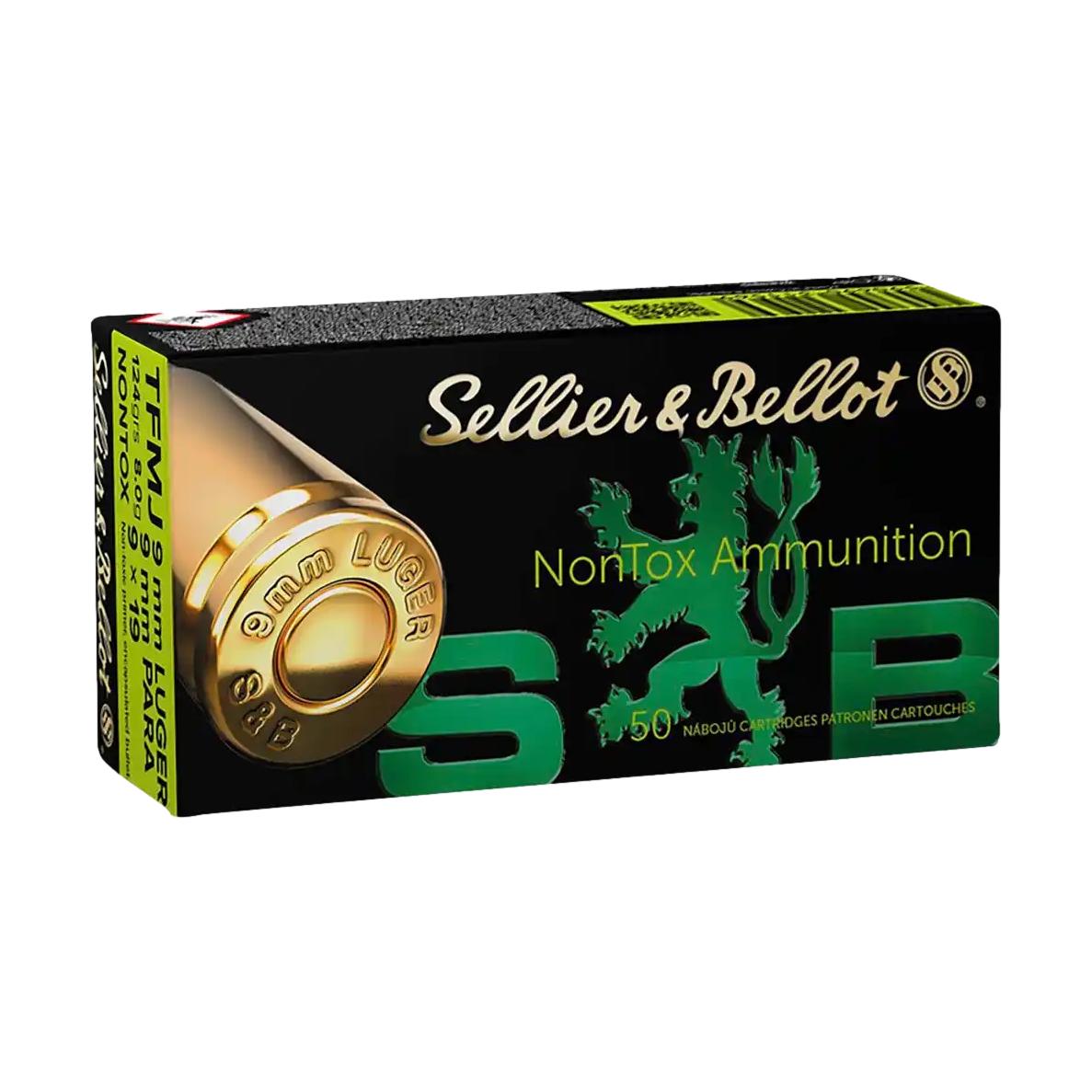 Sellier & Bellot <br><b>TFMJ (NonTox) | 8g | 124grs </b><br>9mm Para | 1